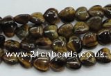 CTE97 15.5 inches 8*8mm heart yellow tiger eye beads wholesale