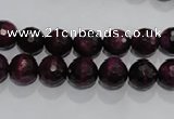 CTE971 15.5 inches 6mm faceted round dyed red tiger eye beads