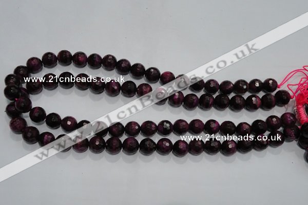 CTE971 15.5 inches 6mm faceted round dyed red tiger eye beads