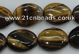 CTE98 15.5 inches 15*20mm oval yellow tiger eye beads wholesale