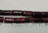 CTE987 15.5 inches 6*10mm tube dyed red tiger eye beads wholesale