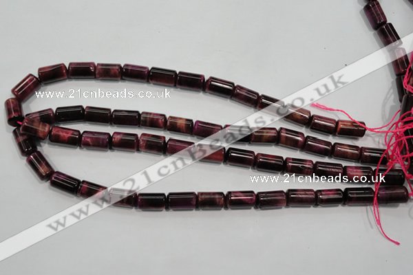 CTE989 15.5 inches 8*14mm tube dyed red tiger eye beads wholesale