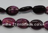 CTE993 15.5 inches 10*14mm oval dyed red tiger eye beads wholesale