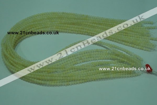 CTG05 15.5 inches 3mm round tiny yellow jade beads wholesale