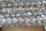 CTG1001 15.5 inches 2mm faceted round tiny grey agate beads