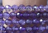 CTG1022 15.5 inches 2mm faceted round tiny amethyst beads