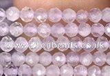 CTG1023 15.5 inches 2mm faceted round tiny lavender amethyst beads