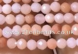 CTG1038 15.5 inches 2mm faceted round tiny pink aventurine beads