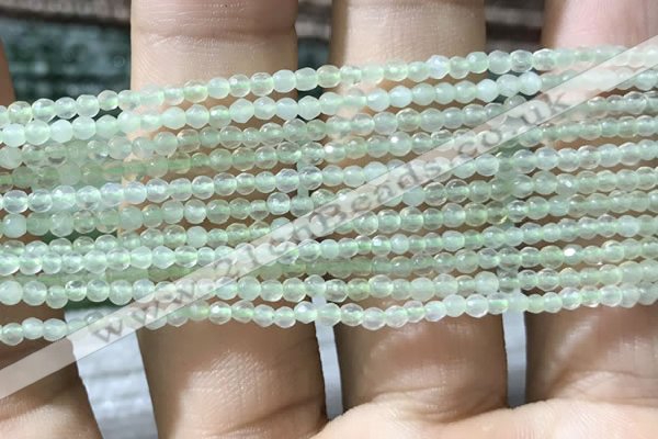 CTG1045 15.5 inches 2mm faceted round tiny prehnite gemstone beads