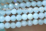 CTG1049 15.5 inches 2mm faceted round tiny amazonite beads