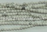 CTG105 15.5 inches 2mm round tiny white turquoise beads wholesale