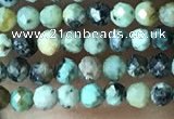 CTG1057 15.5 inches 2mm faceted round tiny African turquoise beads