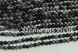 CTG106 15.5 inches 2mm round tiny snowflake obsidian beads wholesale