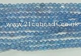 CTG107 15.5 inches 2mm round tiny blue agate beads wholesale