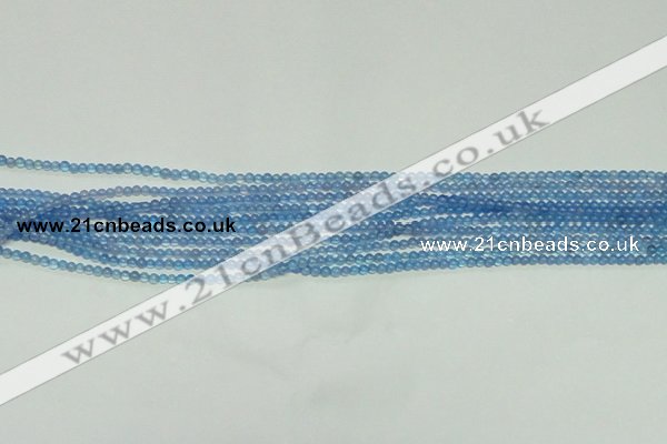 CTG107 15.5 inches 2mm round tiny blue agate beads wholesale