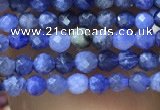 CTG1070 15.5 inches 2mm faceted round tiny sodalite beads