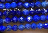 CTG1075 15.5 inches 2mm faceted round tiny lapis lazuli beads