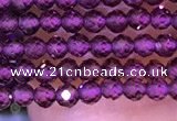 CTG1083 15.5 inches 2mm faceted round tiny purple garnet beads