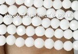 CTG1087 15.5 inches 2mm faceted round tiny white porcelain beads