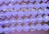 CTG1091 15.5 inches 2mm faceted round tiny quartz glass beads