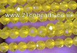 CTG1093 15.5 inches 2mm faceted round tiny quartz glass beads