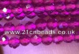 CTG1095 15.5 inches 2mm faceted round tiny quartz glass beads