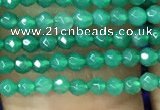 CTG1096 15.5 inches 2mm faceted round tiny quartz glass beads