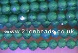 CTG1097 15.5 inches 2mm faceted round tiny quartz glass beads