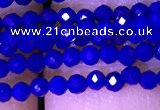 CTG1100 15.5 inches 2mm faceted round tiny quartz glass beads