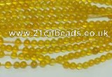 CTG111 15.5 inches 2mm round tiny yellow agate beads wholesale