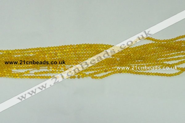 CTG111 15.5 inches 2mm round tiny yellow agate beads wholesale