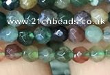 CTG1116 15.5 inches 3mm faceted round tiny Indian agate beads
