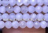 CTG1118 15.5 inches 3mm faceted round tiny blue lace agate beads