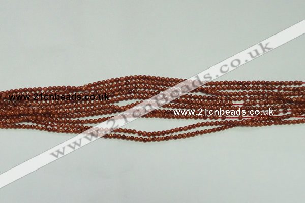 CTG112 15.5 inches 2mm round tiny goldstone beads wholesale