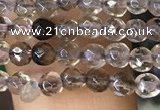 CTG1127 15.5 inches 3mm faceted round tiny smoky quartz beads