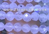 CTG1131 15.5 inches 3mm faceted round tiny white moonstone beads