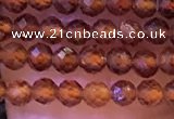 CTG1139 15.5 inches 3mm faceted round tiny orange garnet beads