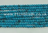 CTG114 15.5 inches 2mm round tiny blue turquoise beads wholesale