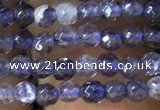 CTG1141 15.5 inches 3mm faceted round tiny iolite gemstone beads