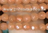 CTG1151 15.5 inches 3mm faceted round tiny red aventurine beads