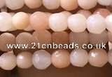 CTG1152 15.5 inches 3mm faceted round tiny pink aventurine beads