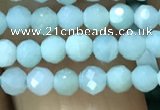 CTG1165 15.5 inches 3mm faceted round tiny amazonite beads