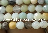 CTG1167 15.5 inches 3mm faceted round tiny amazonite beads