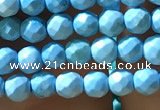 CTG1174 15.5 inches 3mm faceted round tiny turquoise beads