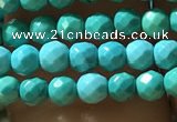 CTG1176 15.5 inches 3mm faceted round tiny turquoise beads