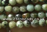 CTG1178 15.5 inches 3mm faceted round tiny African turquoise beads