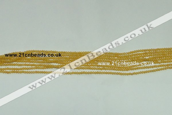 CTG118 15.5 inches 2mm round tiny yellow jade beads wholesale