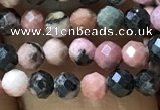 CTG1189 15.5 inches 3mm faceted round rhodonite gemstone beads