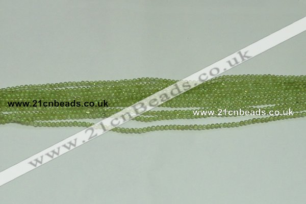 CTG119 15.5 inches 2mm round tiny peridot gemstone beads wholesale