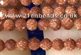 CTG1190 15.5 inches 3mm faceted round goldstone beads wholesale